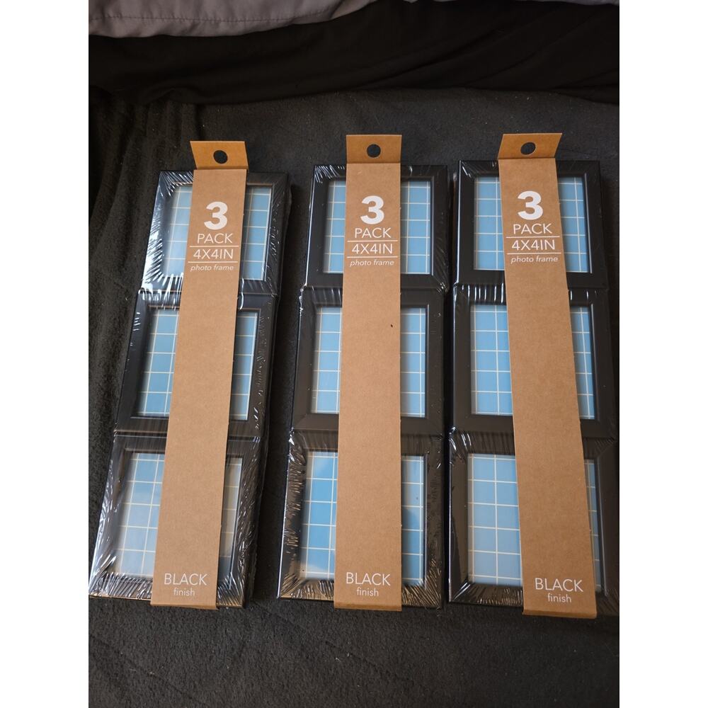 New Black Photo Frames 9 Pack 4x4 Inch Harbor Town Industries New Home Decor